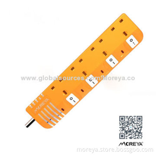 Power Strip, British Standard with 4 Outlet UK Sockets, Made in China, 100% Copper and ABS Case